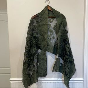 Green Italian Silk Scarf